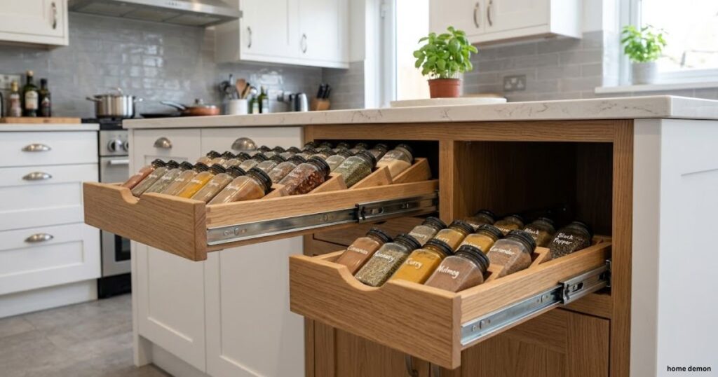 Sliding and Pull-Out Spice Drawers
