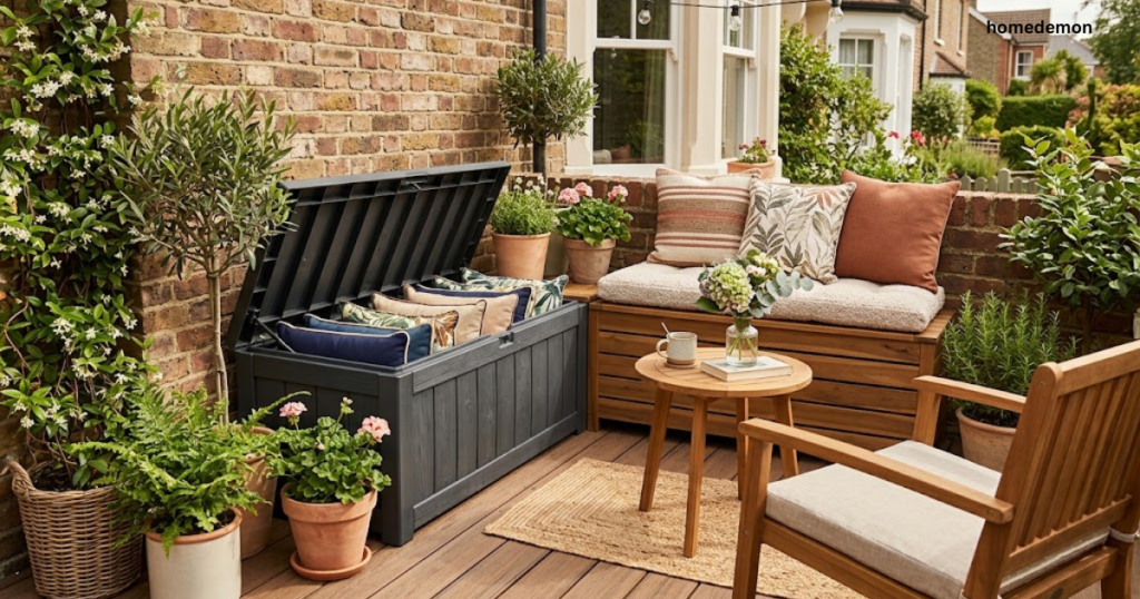 Waterproof Cushion Storage That Doubles as Seating