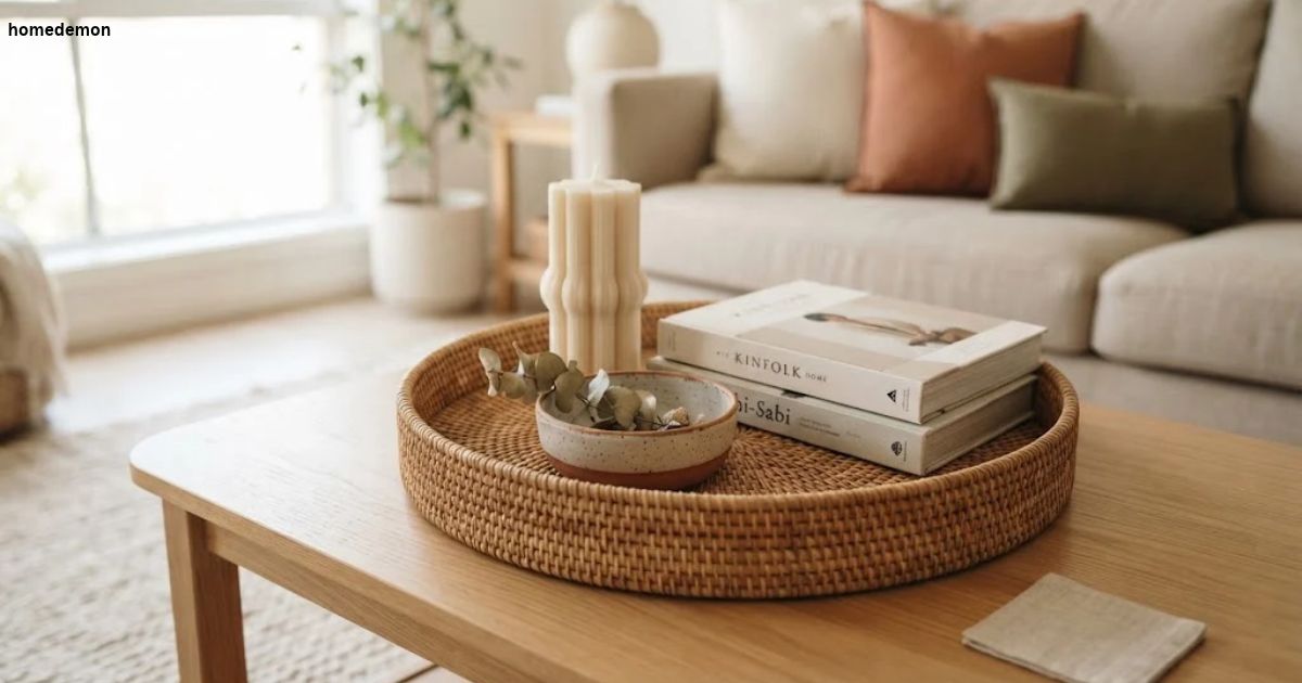 How to Style a Coffee Table With a Tray: The Triangle Rule
