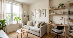 Small Apartment Living Room Layout With Desk: Smart Space-Saving Ideas