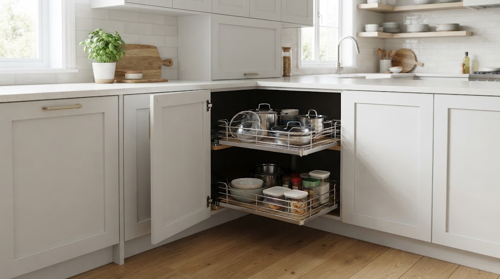 Blind Corner Kitchen Cabinet Storage Solutions: 6 Ways to Reach Everything