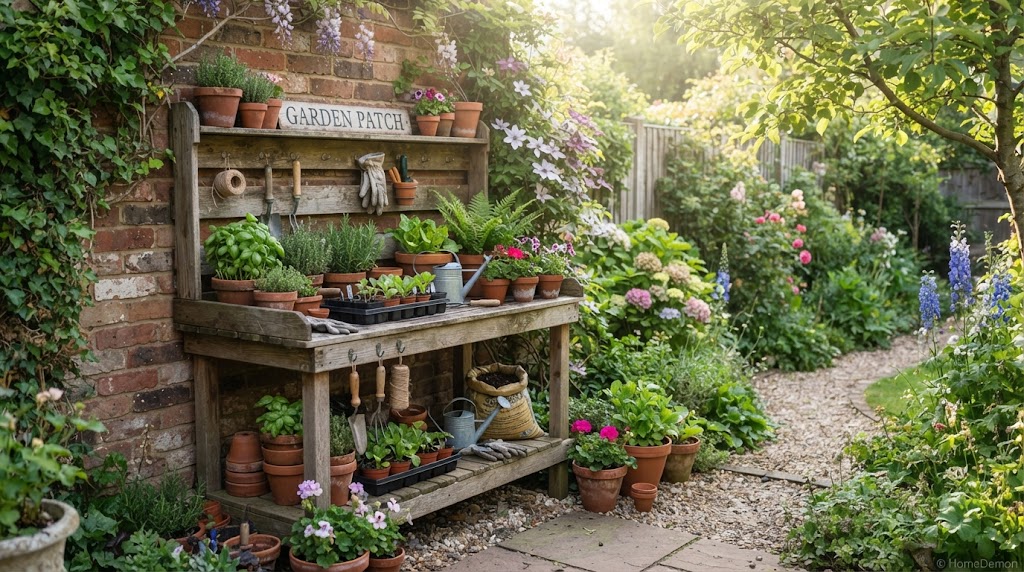 Small Potting Bench Ideas for Small Backyard: 6 Space-Saving Designs